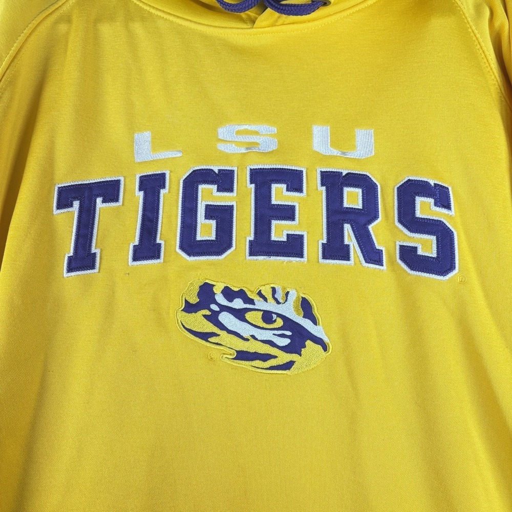 Colosseum LSU Tigers Hoodie Men's XXL Gold Purple Embroidered Pullover NCAA - Picture 3 of 6